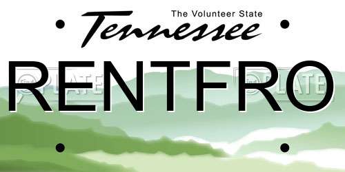 RENTFRO Tennessee License Plate