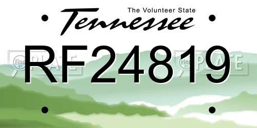 RF24819 Tennessee License Plate