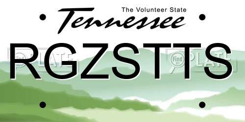 RGZSTTS Tennessee License Plate