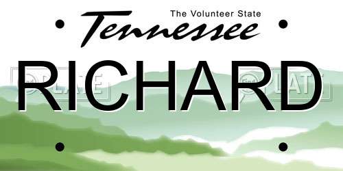 RICHARD Tennessee License Plate