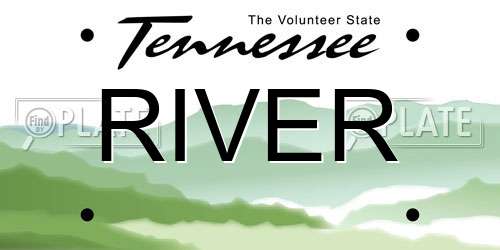 RIVER Tennessee License Plate