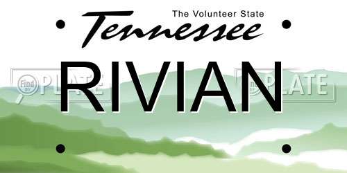 RIVIAN Tennessee License Plate