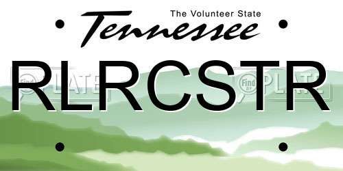 RLRCSTR Tennessee License Plate
