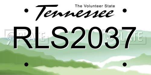 RLS2037 Tennessee License Plate