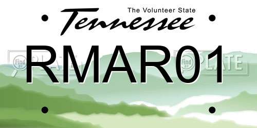 RMAR01 Tennessee License Plate
