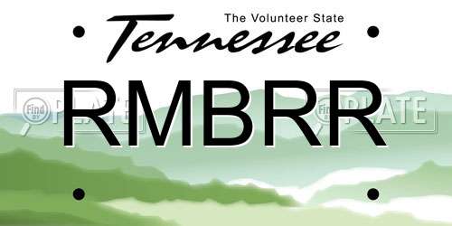 RMBRR Tennessee License Plate