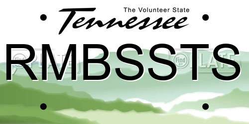 RMBSSTS Tennessee License Plate