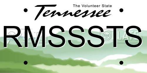 RMSSSTS Tennessee License Plate