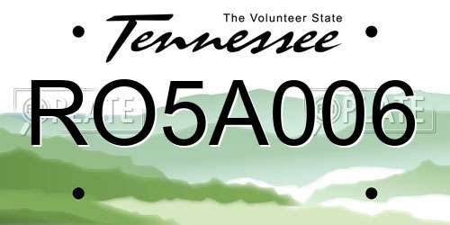 RO5A006 Tennessee License Plate