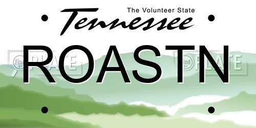 ROASTN Tennessee License Plate