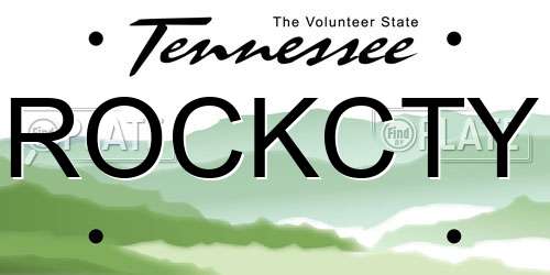 ROCKCTY Tennessee License Plate