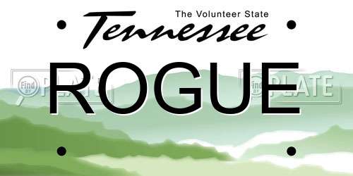 ROGUE Tennessee License Plate