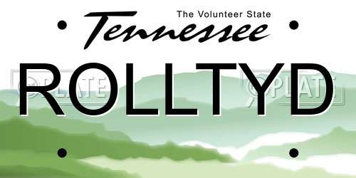 ROLLTYD Tennessee License Plate