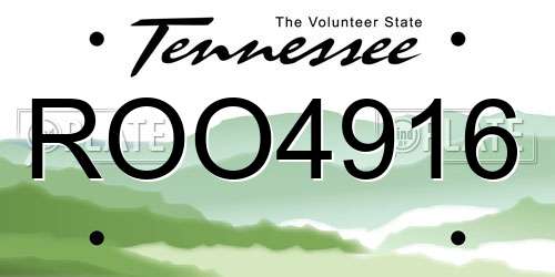 ROO4916 Tennessee License Plate