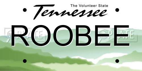 ROOBEE Tennessee License Plate
