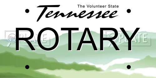 ROTARY Tennessee License Plate
