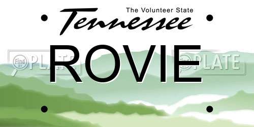 ROVIE Tennessee License Plate