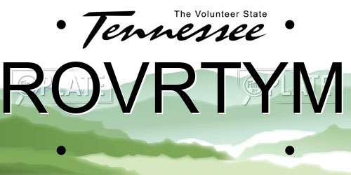 ROVRTYM Tennessee License Plate