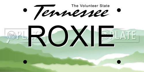 ROXIE Tennessee License Plate