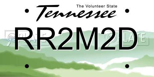 RR2M2D Tennessee License Plate