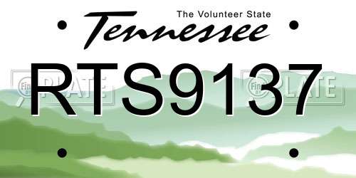 RTS9137 Tennessee License Plate