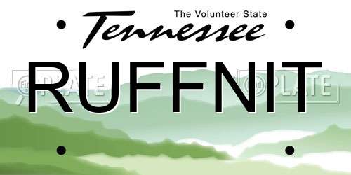 RUFFNIT Tennessee License Plate