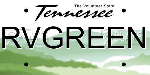 RVGREEN Tennessee License Plate