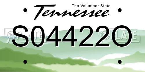 S04422O Tennessee License Plate