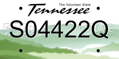 S04422Q Tennessee License Plate