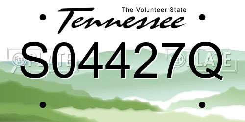 S04427Q Tennessee License Plate