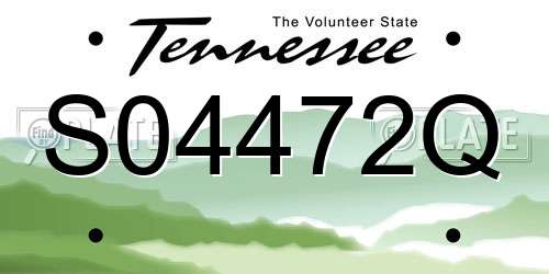 S04472Q Tennessee License Plate