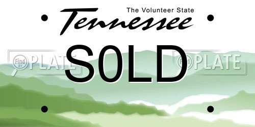 S0LD Tennessee License Plate