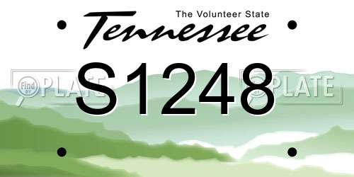 S1248 Tennessee License Plate