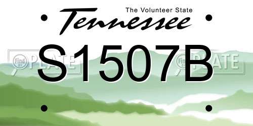 S1507B Tennessee License Plate