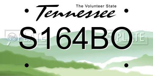 S164BO Tennessee License Plate