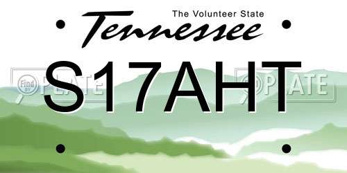 S17AHT Tennessee License Plate