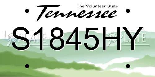 S1845HY Tennessee License Plate