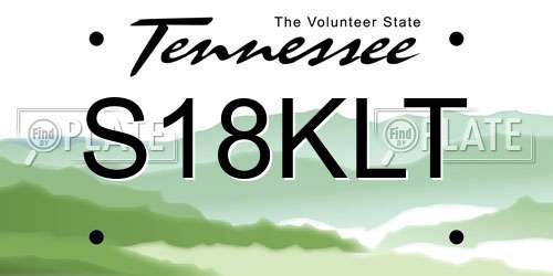 S18KLT Tennessee License Plate