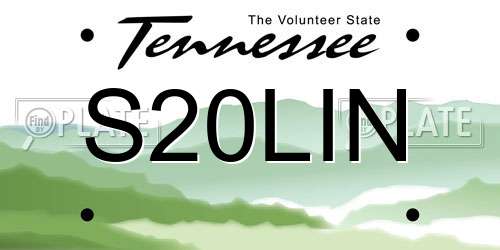S20LIN Tennessee License Plate