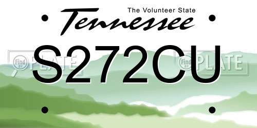 S272CU Tennessee License Plate