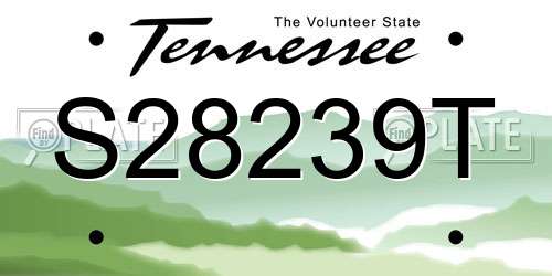 S28239T Tennessee License Plate