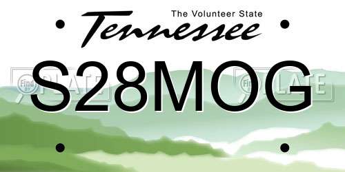 S28MOG Tennessee License Plate
