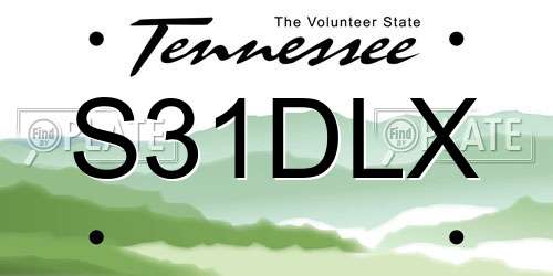 S31DLX Tennessee License Plate