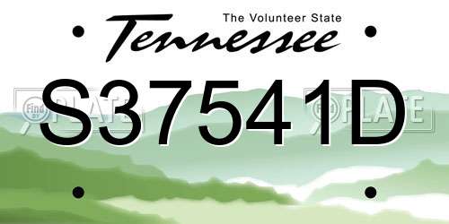 S37541D Tennessee License Plate