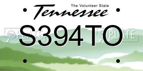 S394TO Tennessee License Plate