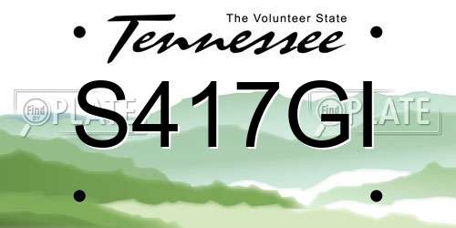 S417GI Tennessee License Plate