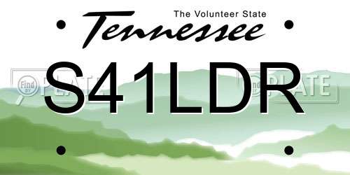 S41LDR Tennessee License Plate