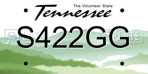 S422GG Tennessee License Plate