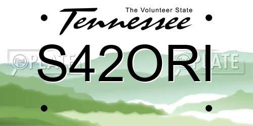 S42ORI Tennessee License Plate