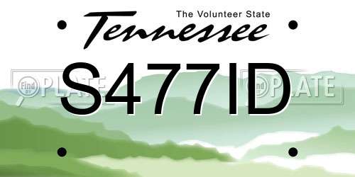 S477ID Tennessee License Plate